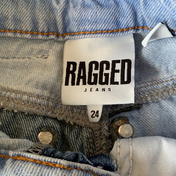 Ragged Patchwork Raw Edge Denim Jeans - Picture 5 of 10